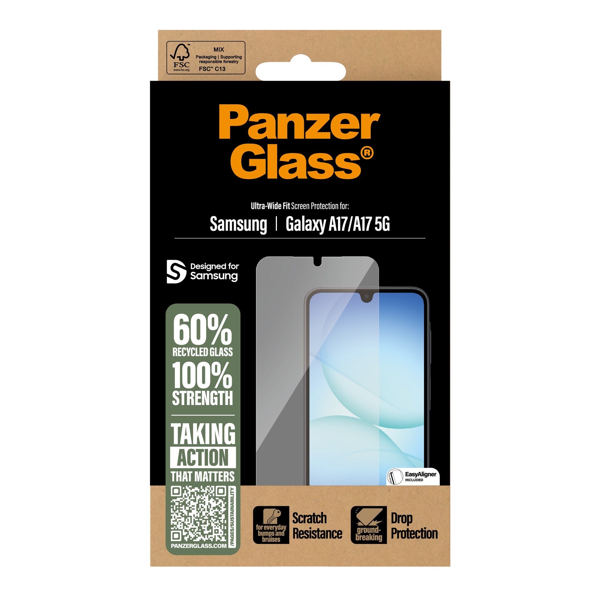 PanzerGlass® Displayschutz Samsung Galaxy A17 | A17 5G | Ultra-Wide Fit m. EasyAligner